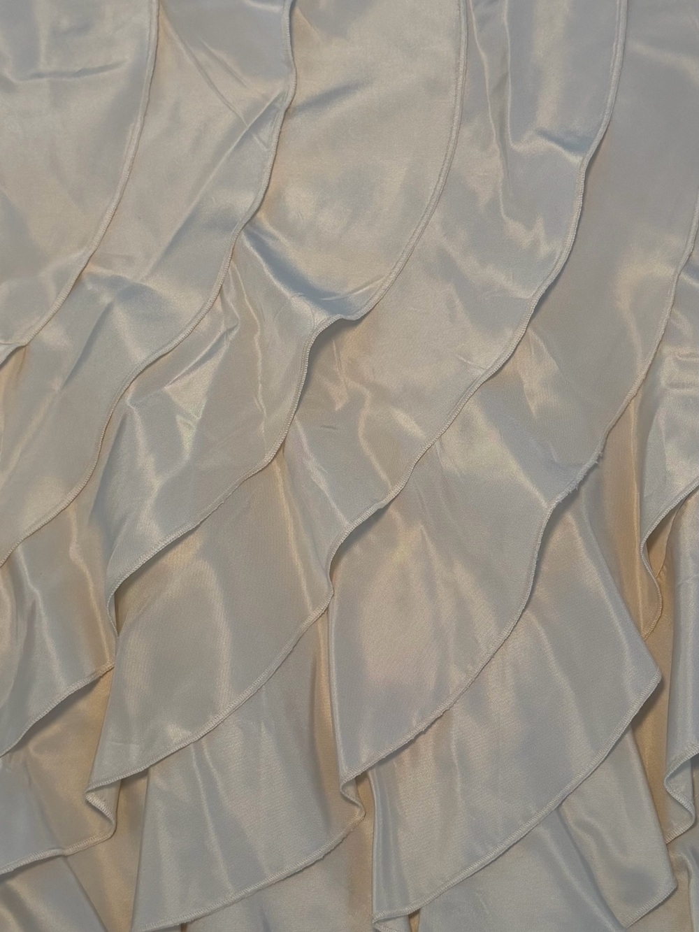 Layered Ruffle Mini Dress in Cream - Picture 3 of 5